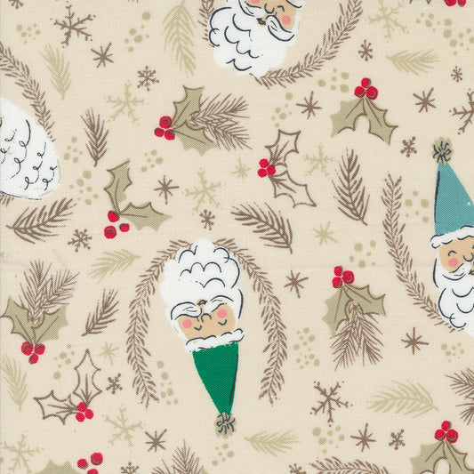 Moda Cozy Wonderland  -  Natural Santas