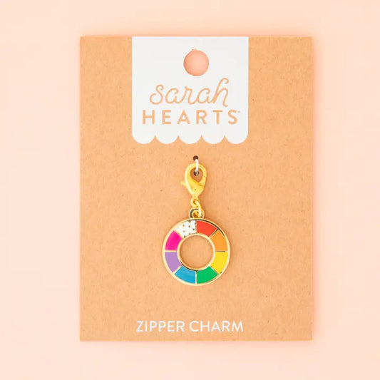 Sarah Hearts - Colour Wheel Zipper Charm