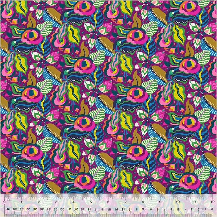 Windham Fabrics - Botanica -  Camellia Grape