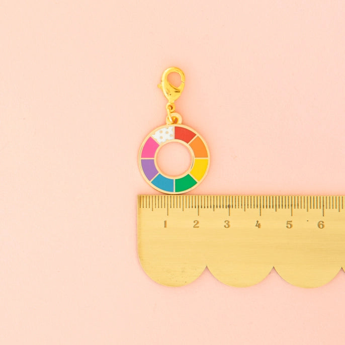 Sarah Hearts - Colour Wheel Zipper Charm