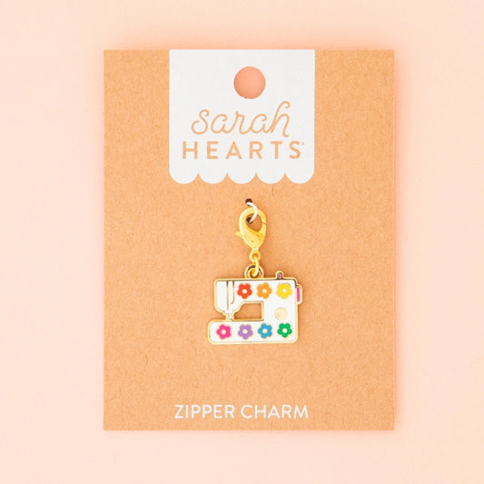 Sarah Hearts - Sewing Machine Zipper Charm