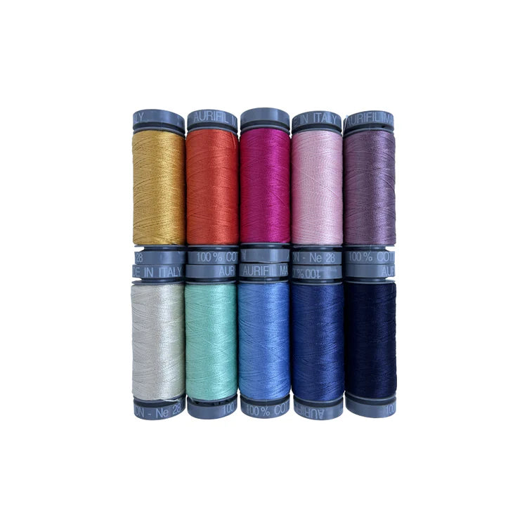 Aurifil Foundations 10 Spool Pack - 28wt Assorted Colours