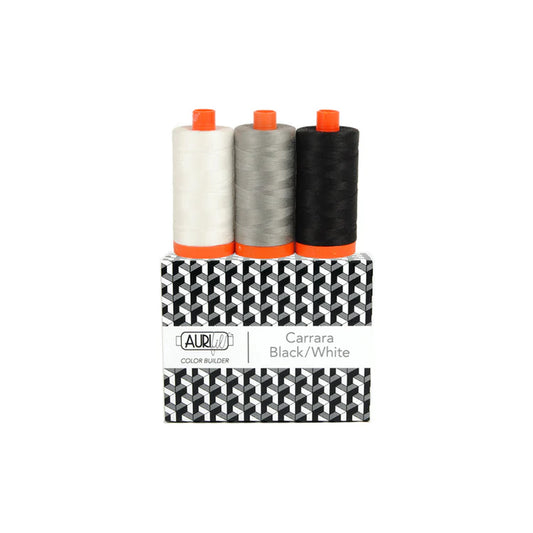 Aurifil Colour Builder 3 Pack - Carrara Black/White