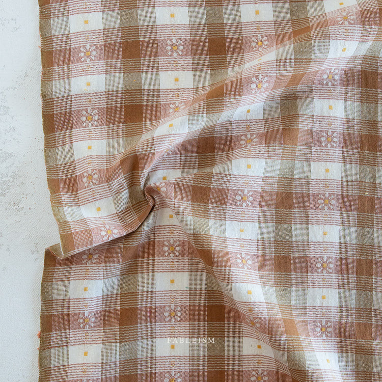 Fableism Golden Hour - Daisy Plaid In Rose Gold