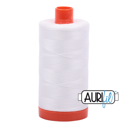 Aurifil 50wt Cotton Large Spool - Natural White 2021