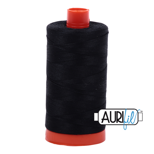 Aurifil 50wt Cotton Large Spool - Black 2692