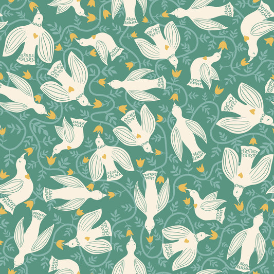 Ruby Star Society Endpaper - Endpaper Watercress - Canvas