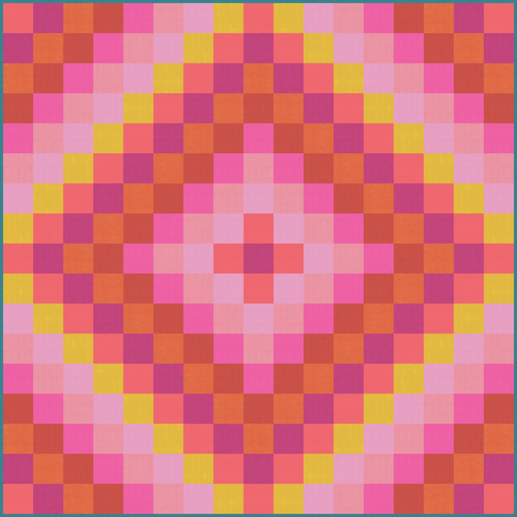 Ruby Star Society - Warp & Weft Hue Bullseye Quilt Kit Warm - By Ruby Star Society