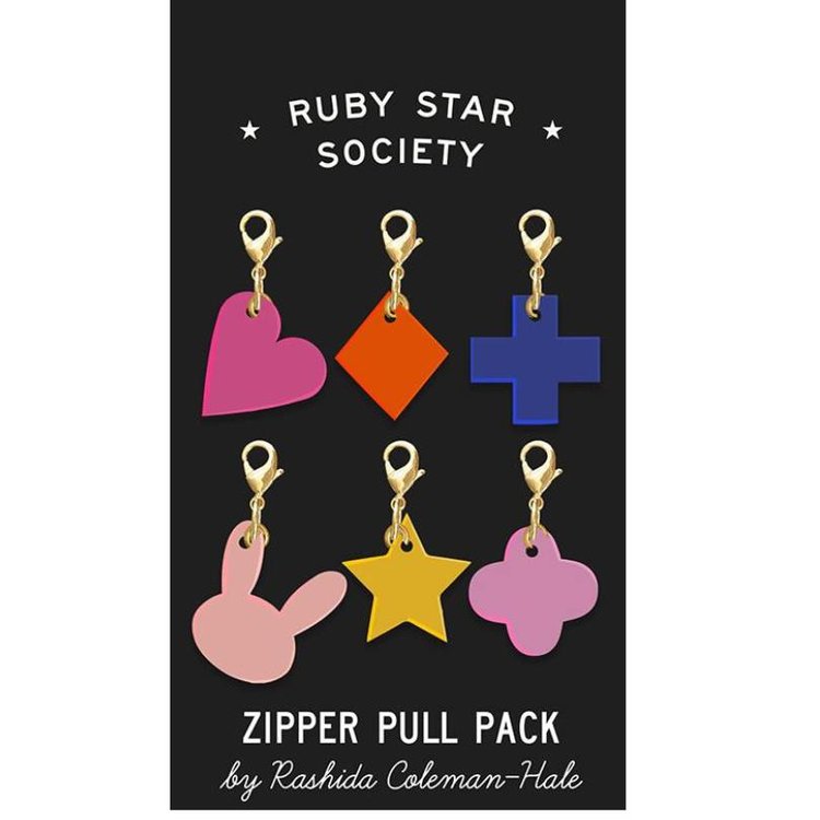 Ruby Star Society Zip Pull Charms - Woodland Park - 6 Pack