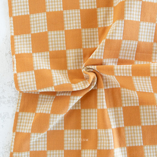 Fableism Checkmate Checkers - Double Cloth Reversible - Butterscotch - Pre-Order Due May 2025