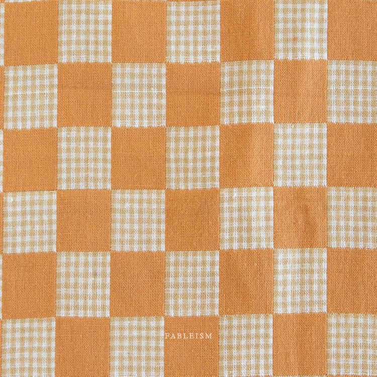 Fableism Checkmate Checkers - Double Cloth Reversible - Butterscotch - Pre-Order Due May 2025