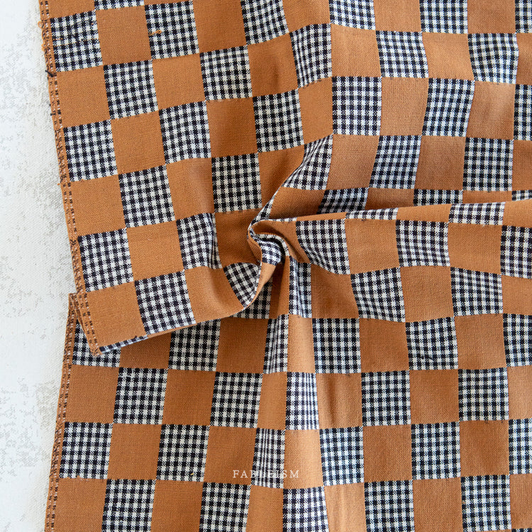 Fableism Checkmate Checkers - Double Cloth Reversible - Sandalwood - Pre-Order Due May 2025